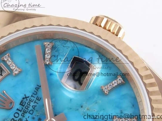 Day 1:1 Tiffany RAF Stone Edition on Best RG Blue RG Date A2836 Dial Bracelet Roman 36 0523